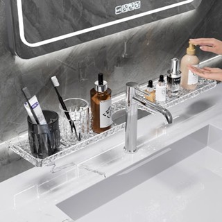 ชั้นวางของหน้ากระจก ที่วางของอ่างล้างหน้า แบบใส  22