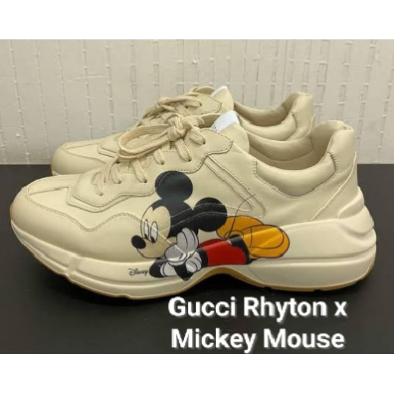 Gucci Rhyton x Disney Mickey Mouse Sneaker                                Made in Italy size  9us 8.