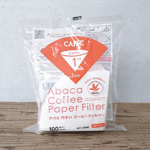 CAFEC กระดาษกรองกาแฟ Abaca และ Abaca+ สีขาวจำนวน 100 แผ่น