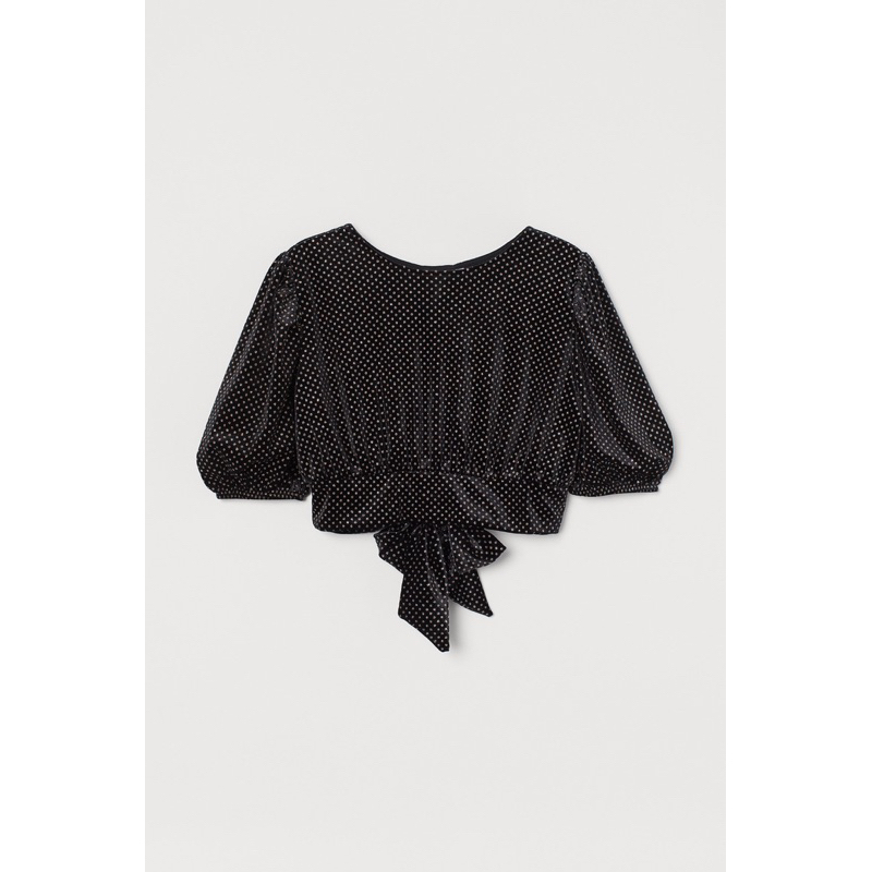 H&M Devided Glittery Crop Top