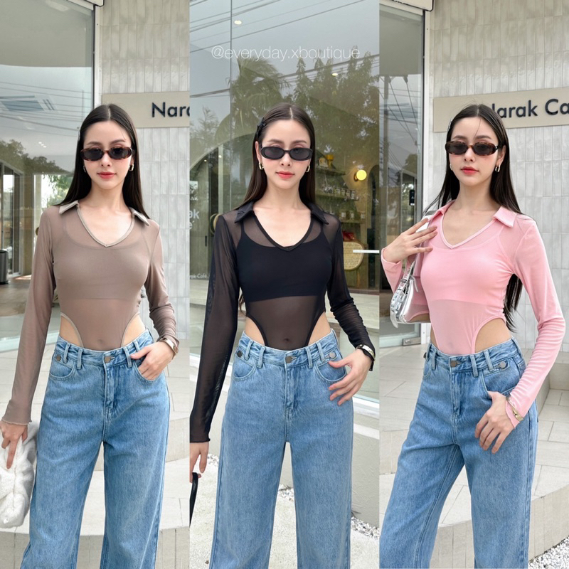 𝐍𝐞𝐰 𝐀𝐫𝐫𝐢𝐯𝐚𝐥 bodysuit set (390฿ฟรีส่ง) สวยสมมงมากก! เซตบอดี้สูทคอปก เว้าสูงด้านข้าง คัตติ้งเป๊ะ โชว์หุ่นสับ on season