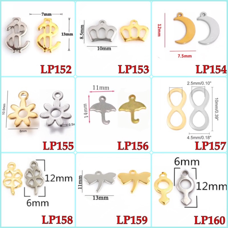 LP152-LP160 จี้สแตนเลสแท้ 100%