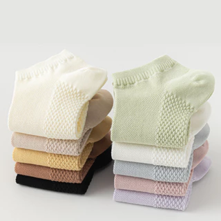 ถุงเท้า​ข้อสั้น สไตล์เกาหลี ผ้า cotton นิ่ม ช่วยซับเหงื่อกันอับเท้า #PE68
