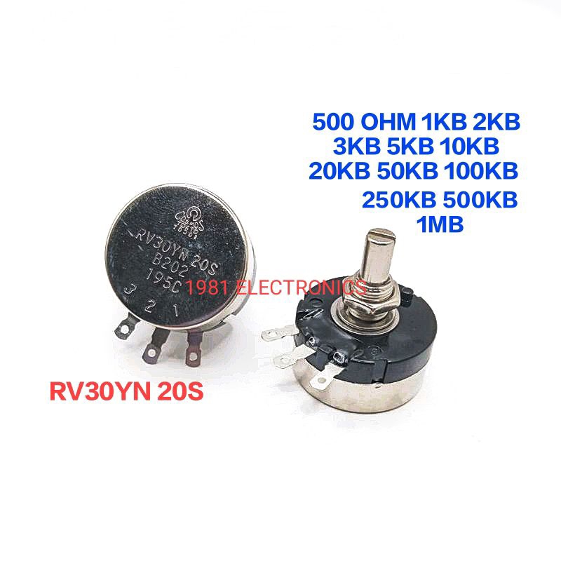 RV30YN 20S วอลลุ่ม 500Ohm 1KB 2KB 3KB 5KB 10KB 20KB 50KB 100KB 250KB 500KB 1MB