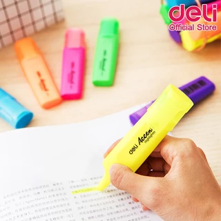 ปากกาไฮไลท์ Deli รุ่น S621 / S621S หัวตัด 1-5 มม. 6 สี เน้นข้อความชัด (1 แท่ง) Highlighter