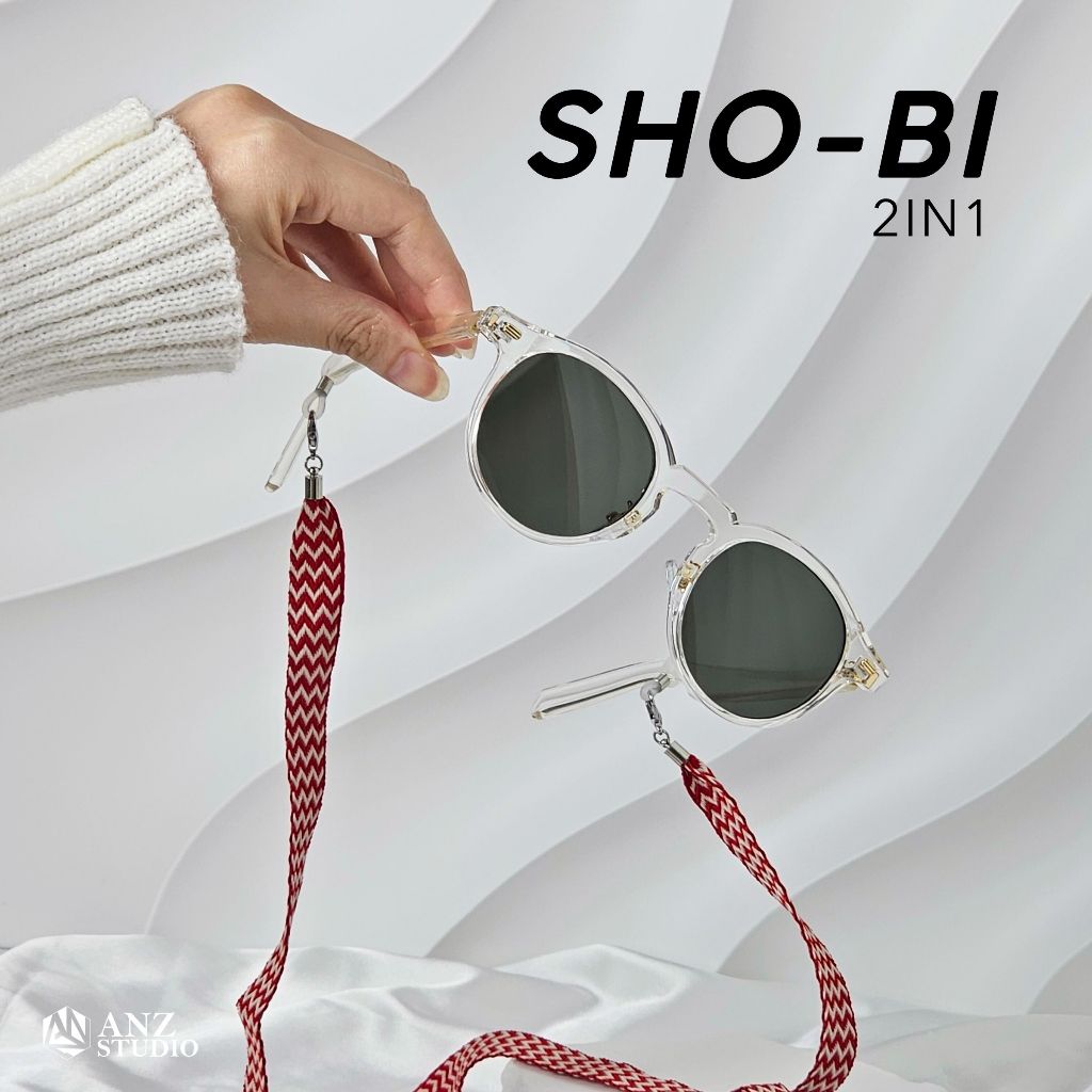 ANZ STUDIO سلسلة نظارات كاروهات SHO-BI ‏2 في 1 — صورة 5