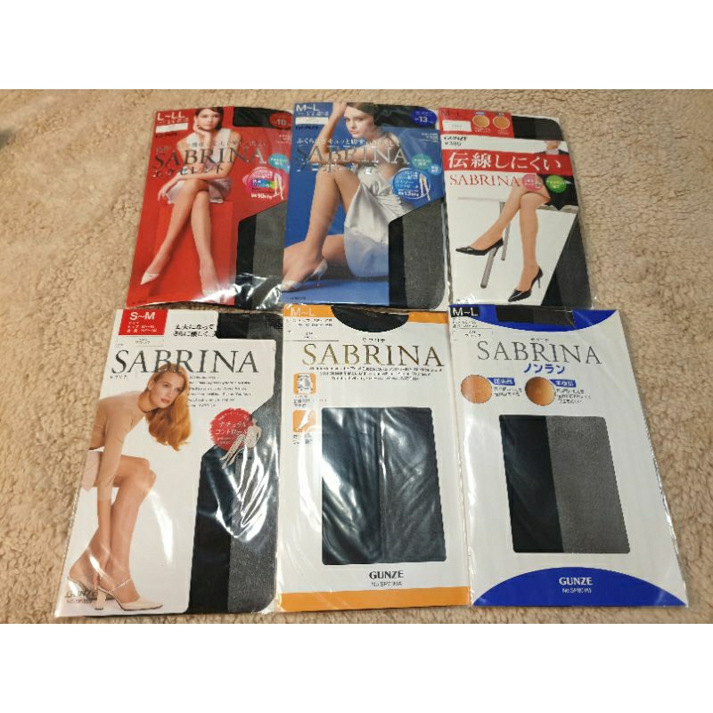 ถุงน่อง SABRINA GUNZE ถุงน่อง Compression ซัพพอร์ทสีดำ สีเนื้อ เนื้อเนียน เบา กระชับเรียวขา