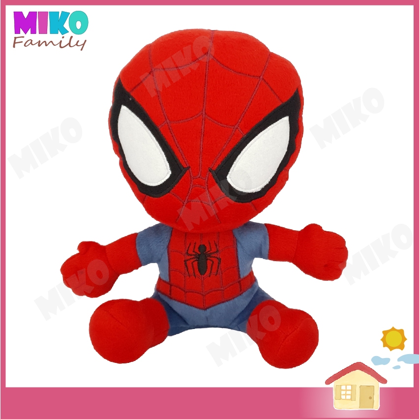 ตุ๊กตา Spiderman สไปเดอร์แมน ท่านั่ง ขนาด  7 , 10 , 16 , 20  นิ้ว ของเล่นเด็ก ของขวัญ งานป้าย ลิขสิทธิ์แท้
