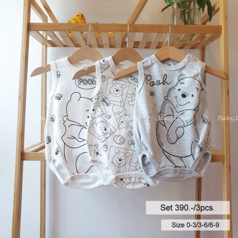 สินค้าพร้อมส่งบอดี้สูทกล้ามเสื้อกล้ามเด็ก ผ้าคอทตอลเด็กแรกเกิด-9เดือนใส่ได้