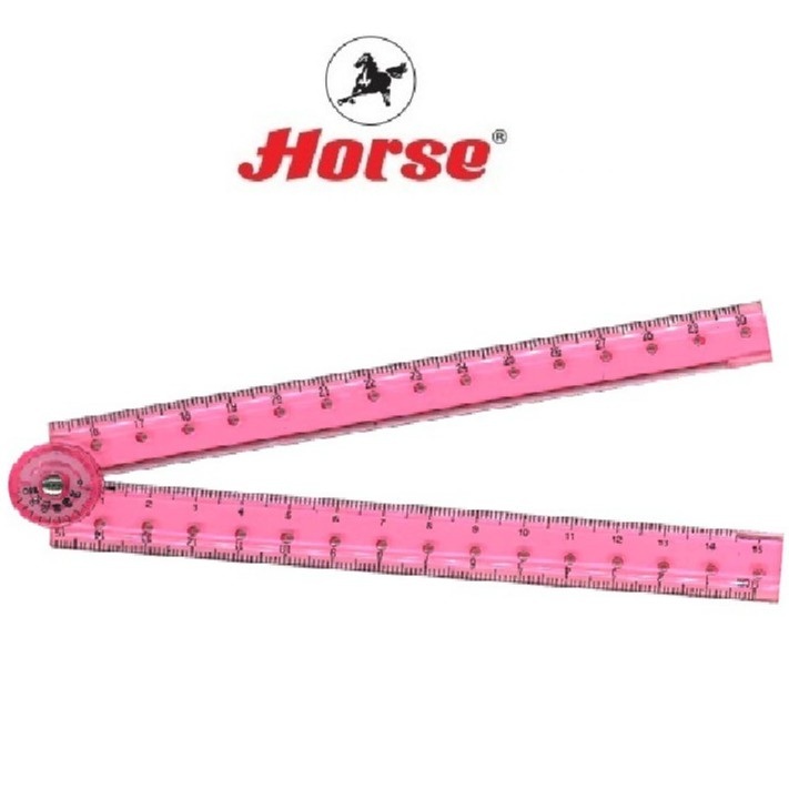 HORSE ตราม้า ไม้บรรทัดพับได้H-1719 จำนวน 1 อัน คละสี