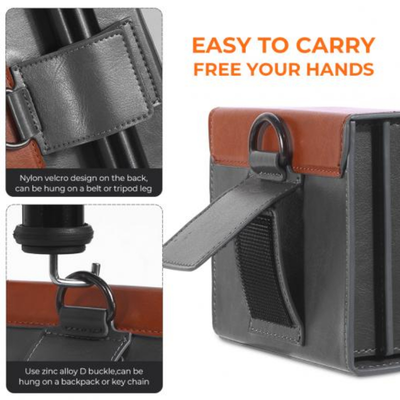 K&F Camera Lens Filter Carry Case, 4-Pocket Waterproof Leather Bag for 100*100mm (KF13.106)