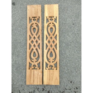 ฉลุระเบียงไม้สัก ลายสัปรด 6×80