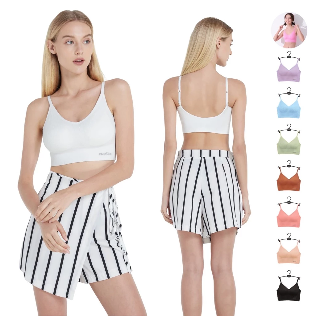CHERILON Candy Bra เชอรีล่อน เสื้อชั้นใน ดันทรง เสื้อครอป สายเดี่ยว นุ่ม กระชับ สบาย ใส่กับเสื้อเบลเซอร์ NIC-TBRA13