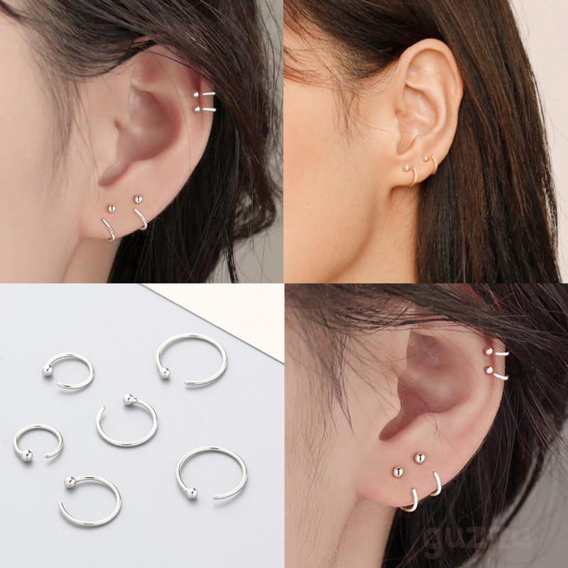 พร้อมส่ง ต่างหูห่วงแบบเกี่ยว ลายลูกตุ้ม น่ารักๆ