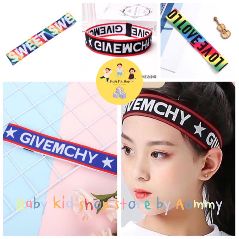 ที่คาดผมฮิปฮอปสไตล์เกาหลี  สายรัดข้อมือเล่นกีฬา ที่คาดผมอินเทรนด์และเอนกประสงค์ (พร้อมส่งในไทย)