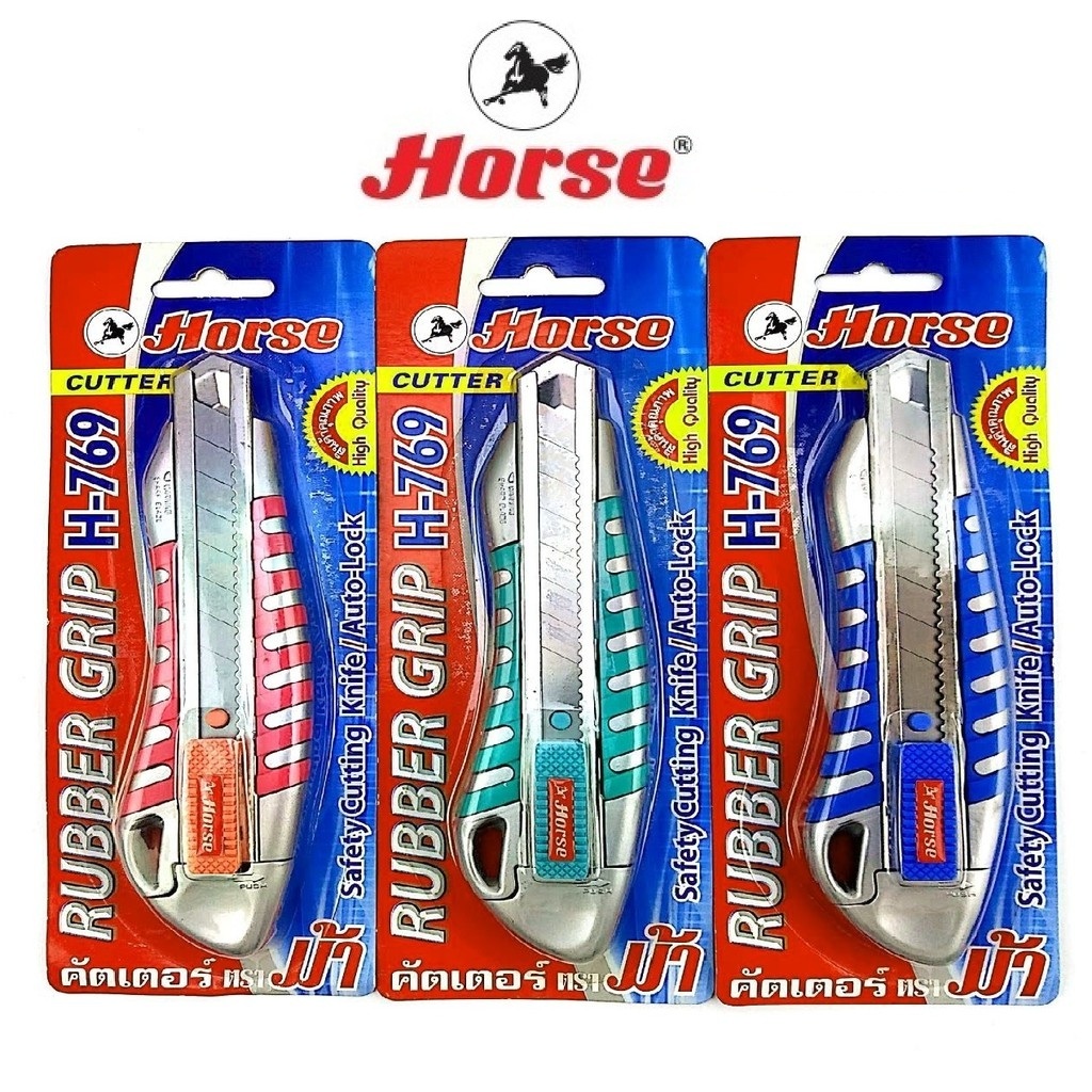Horse ตราม้า มีดตัคเตอร์ ตัดกระดาษ SIZE L รุ่น H-769 จำนวน 1 อัน