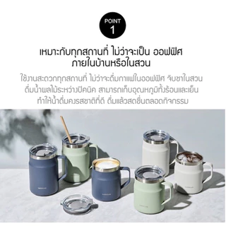ขอบิลได้ LocknLock แก้วน้ำเก็บความร้อนและความเย็น Metro Mug รุ่น LHC4219 จุ 475 ml