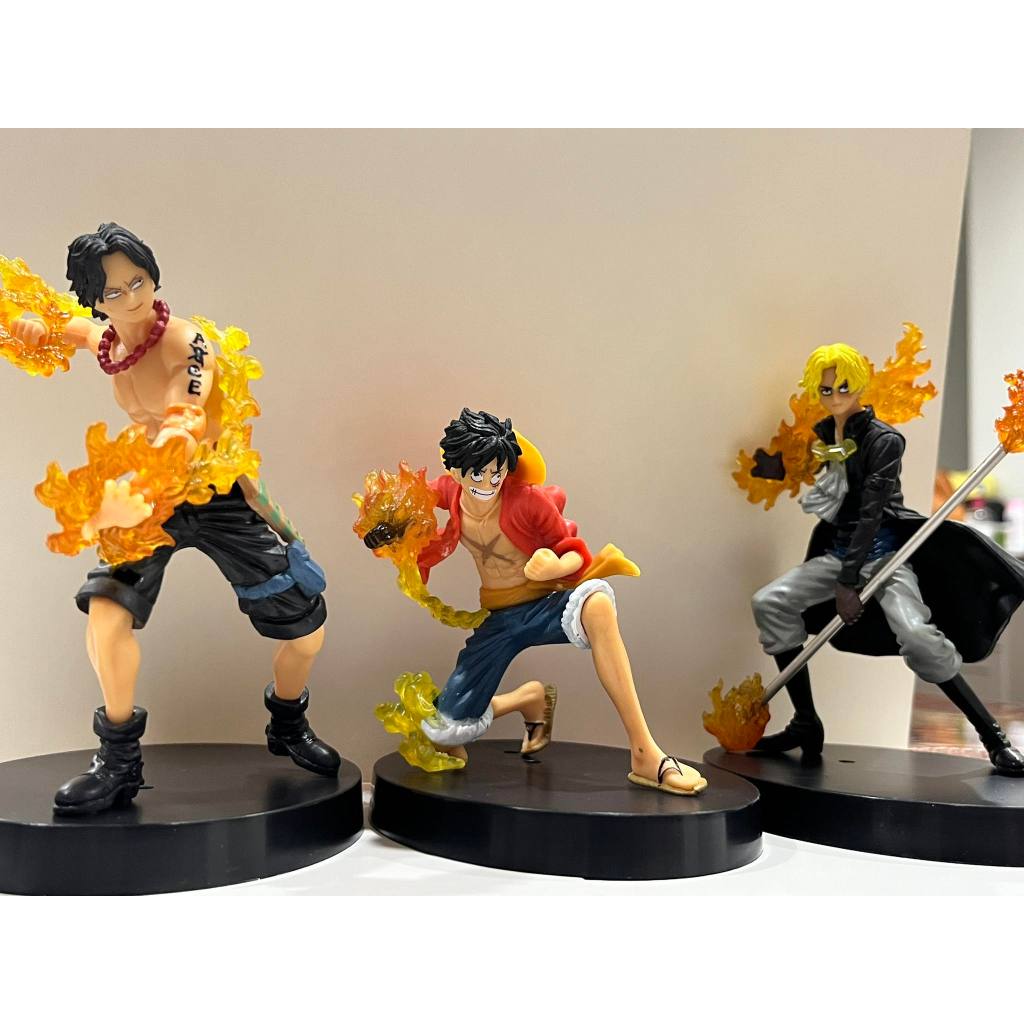 แอคชั่นฟิกเกอร์ ของเล่น เซต 3 พี่น้อง ลูฟี่ ซาโบ เอส Model One Piece Figure Luffy Sabo Ace