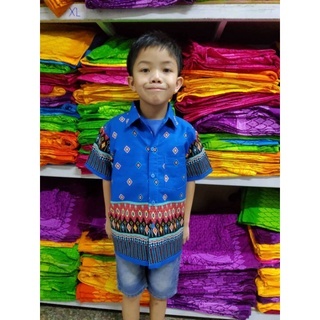 เสื้ออาเซียน​เด็ก ลายไทยเหลี่ยม