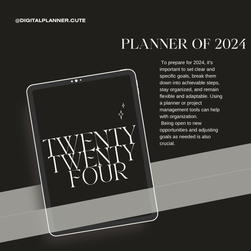 Digital planner goals tracking | Minimal planner