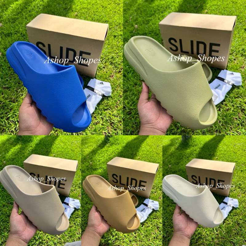 รองเท้าแตะ ยี่สี่สลิดงาน1.1(yzy slide งาน1.1)sz.36….45หญิงและชาย(ฟรีกล่อง)พร้อมส่ง