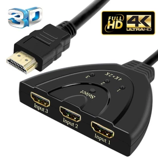 3 in 1 out HDMI Switch Hub Splitter ของแท้ รหัสC31 เพิ่มช่อง HDMI อุปกรณ์เพิ่มช่อง HDMI เครื่อง HDMI Switcher