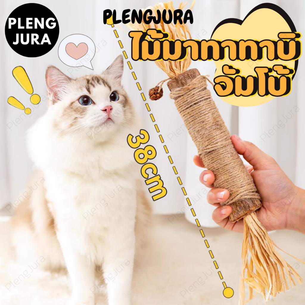😳 ใหม่!อันใหญ่มาก (38cm)ไม้แมวเมา มาทาทาบิอันใหญ่เท่าแขน ขัดฟันแมว มาทาบิ สำหรับแมว ไม้ขัดฟัน ก้านมาทาทาบิ ไม้แปรงฟันแมว