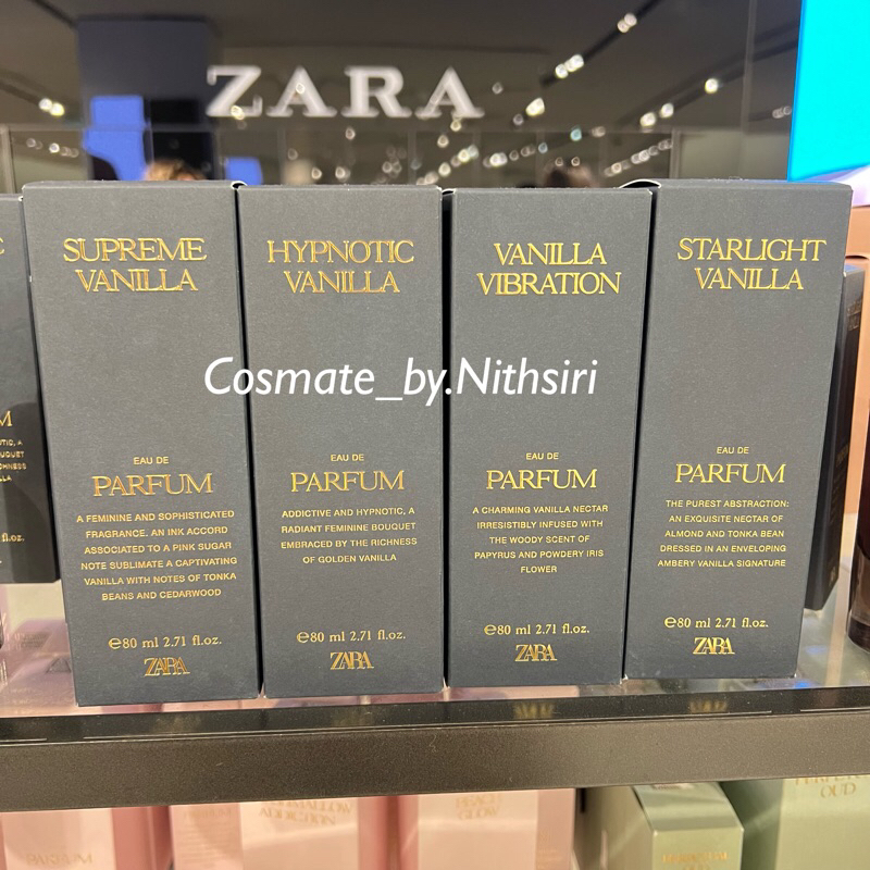 (พร้อมส่ง)New ! น้ำหอม Zara Vanilla  Collection SUPREME VANILLA ,STARLIGHT VANILLA ,HYPNOTIC VANILLA ,VANILLA VIBRATION