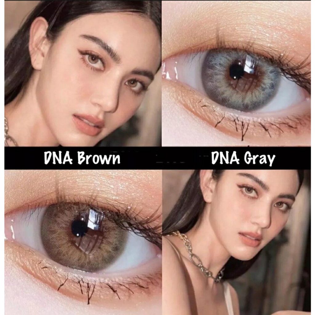 สุดปัง มีค่าสายตา Wink Dna Gray Brown บิ๊กอาย สุดปัง คอนแทคเลนส์ รายเดือน มีอย แถมตลับฟรี เลนส์นิ่ม สวยปังมาก