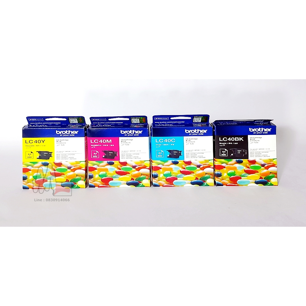 Brother LC-40 BK / C/ M / Y ตลับหมึกอิงค์เจ็ท MFC-J430W , J625DW , J825DW , lc40
