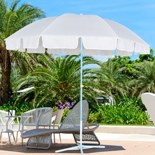 ร่มสนาม ร่มแม่ค้า เส้นผ่าศูนย์กลาง 2.2เมตร แกนขาว แข็งแรง ผ้…