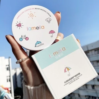 M380 lameila คุชชั่น ตลับฟ้า ปกปิด คุมมัน ผิวธรรมชาติ เรียบเนียน กันน้ำ กันเหงื่อ