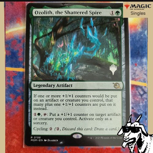 [MTG][Single][MOM] Ozolith, the Shattered Spire (Promo) ระดับ Rare [ภาษาอังกฤษ]