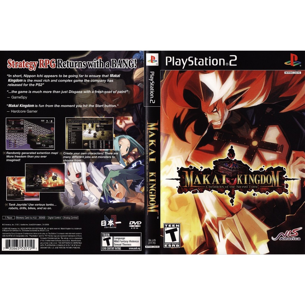 แผ่นเกมส์ PS2 Makai Kingdom - Chronicles of the Sacred Tome สกรีนแผ่น คุณภาพ ส่งไว (DVD)