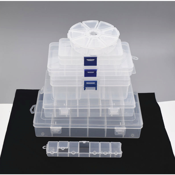 (พร้อมส่ง)กล่องพลาสติกใส 7 ช่อง/8 ช่อง/10 ช่อง/15 ช่อง กล่องเปล่า กล่องใส่ของ กล่องพลาสติก