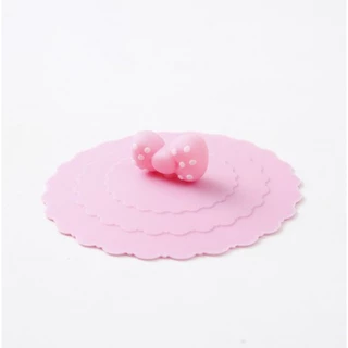 ฝาปิดแก้วซิลิโคน ที่ปิดแก้ว กันฝุ่น กันแมลง ลายน่ารัก