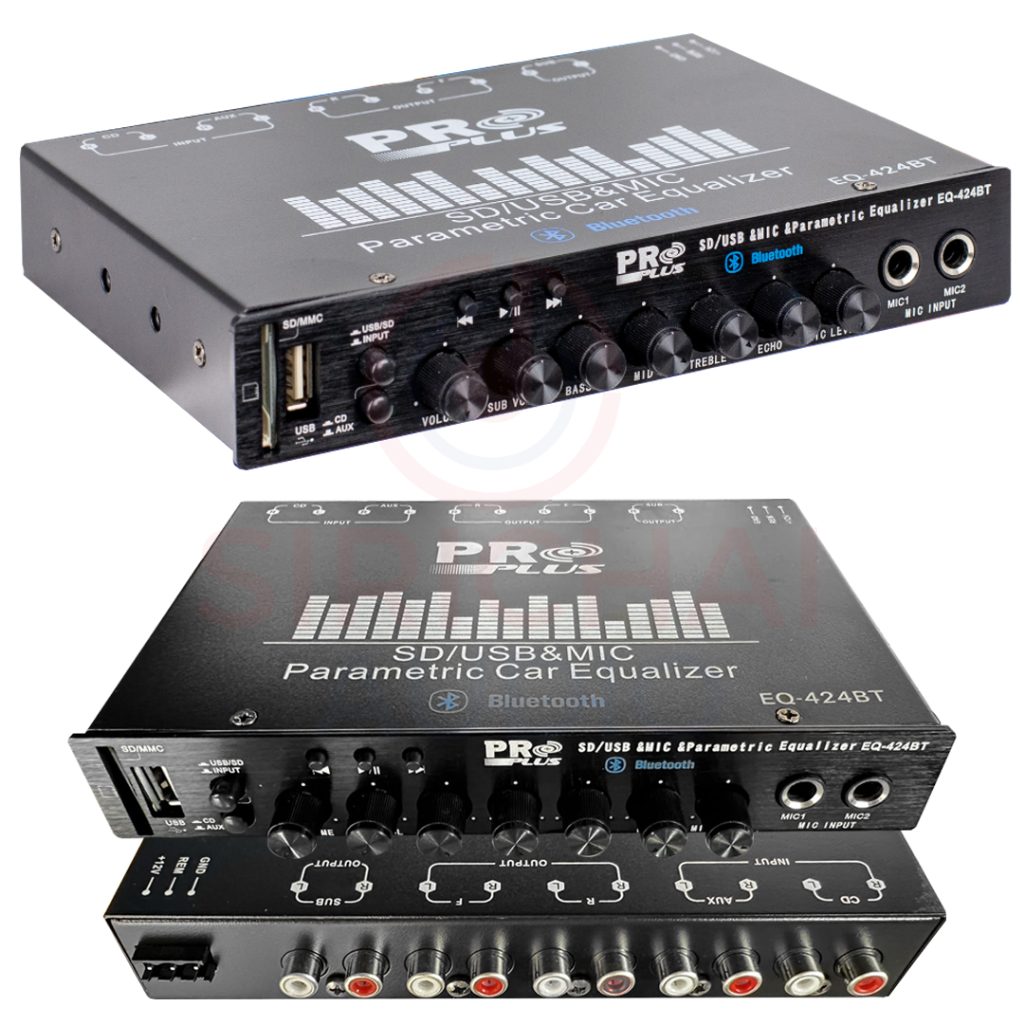 ปรีรถยนต์ PROPLUS รุ่น EQ424bt อีคิวEQ4แบนด์ ซับวูฟเฟอร์ 3ทาง bluetooth บลูทูธ