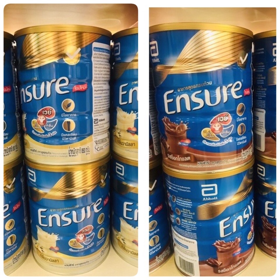 โฉมใหม่ Ensure เอนชัวร์ ช็อกโกแลต และ วนิลา ขนาด 850 กรัม 1 กระป๋อง Ensure Chocolate 850g 1 Tin