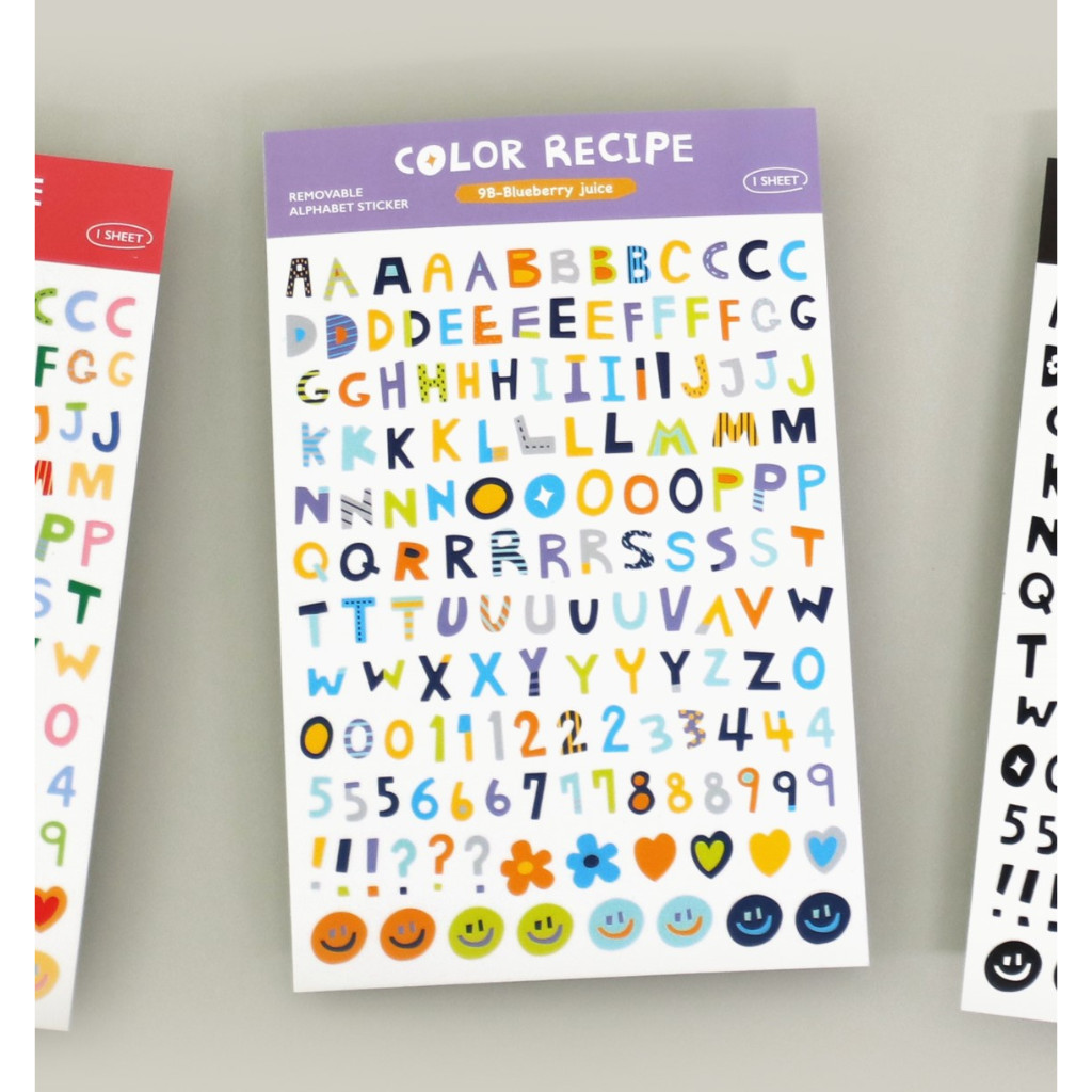 Color Recipe Alphabet Sticker สติ๊กเกอร์