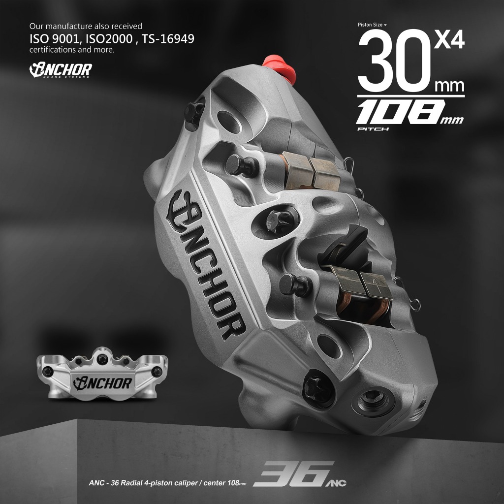6. ปั้มเบรค แบรนด์ Anchor  ANC36 ทรงสวย 108mm งาน Forged สินค้ารับประกัน 1 ปี มีให้เลือกหลายสี