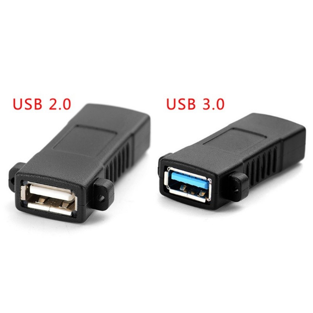 1 ชิ้น Standard USB 2.0 3.0 Female to Female Socket Panel Mount อะแดปเตอร์เชื่อมต่อ