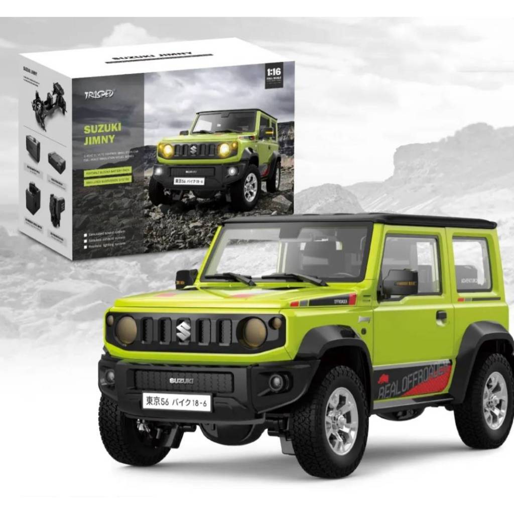รถบังคับไฟฟ้า HG4-53 HG 1/16 2.4G 4WD รถ RC สำหรับ SUZUKI JIMNY ไฟ LED จำลองเสียงออฟโรดรถเข็นของ RTR