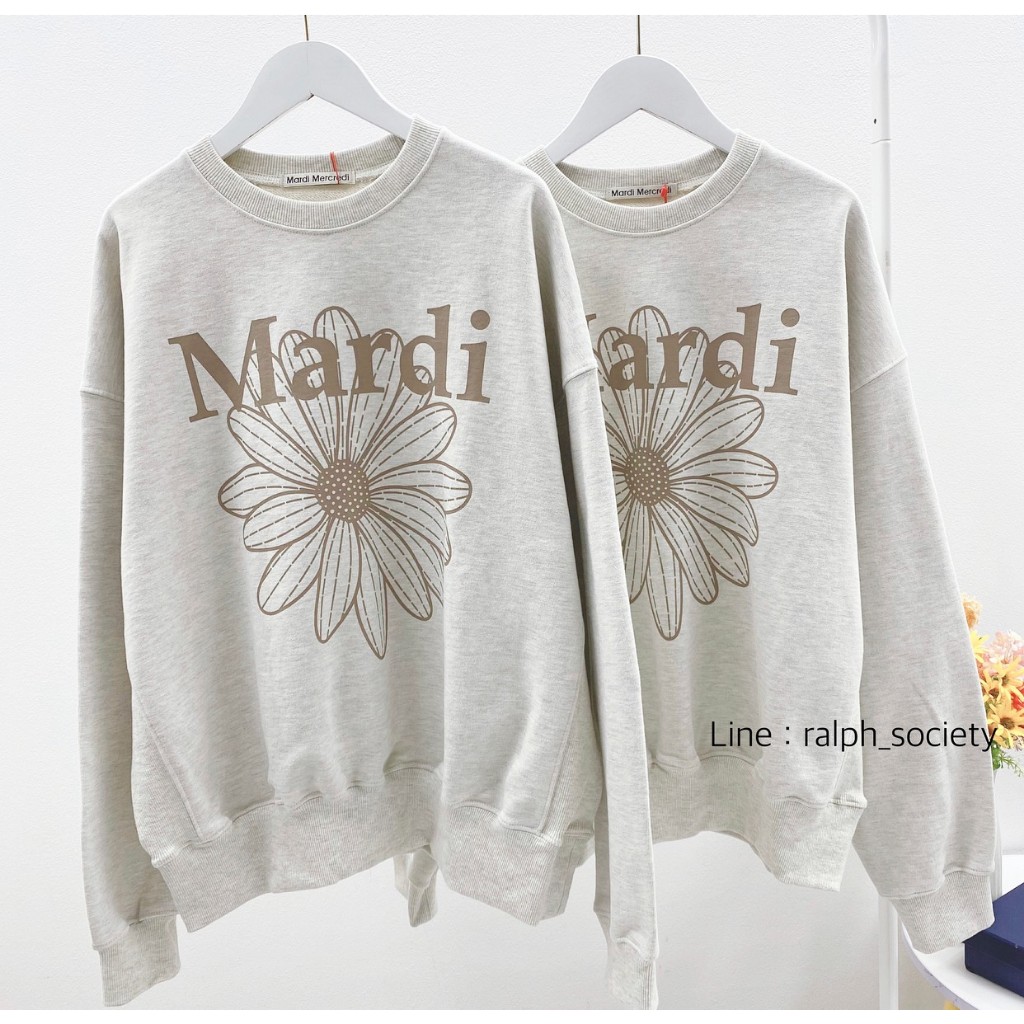 Mardi Flower Sweatshirt (Oatmeal/Taupe)