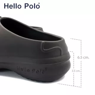 Hello Polo รองเท้าแตะผู้หญิง รองเท้าหัวโต ขาว 3.5cm พื้นหนา กันลื่น กันน้ำ ทนต่อการสึกหรอ ผู้หญิง เหมาะกับฤดู HP8009