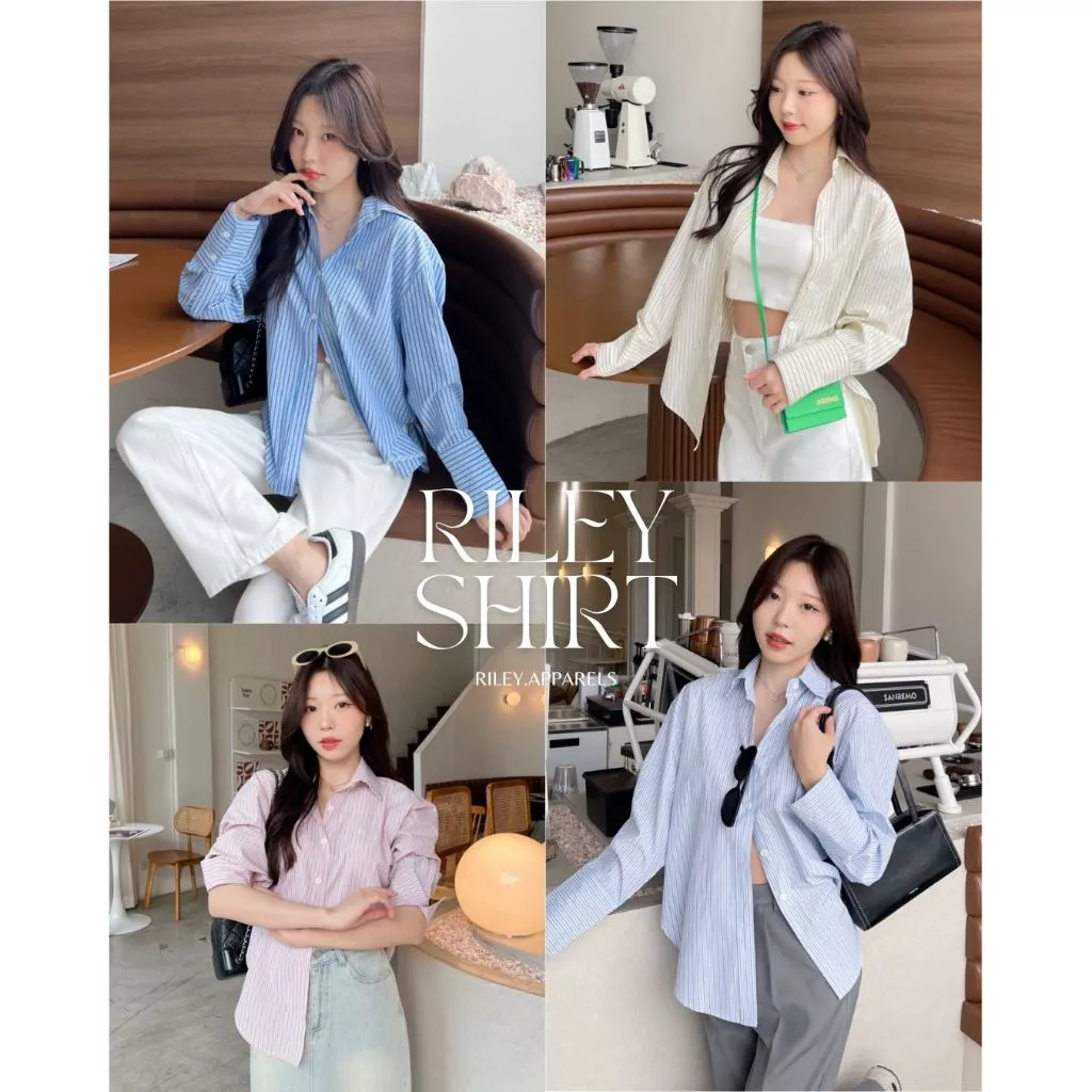 Riley.apparels - Riley shirt 9080 เสื้อเชิ้ตปักโลโก้