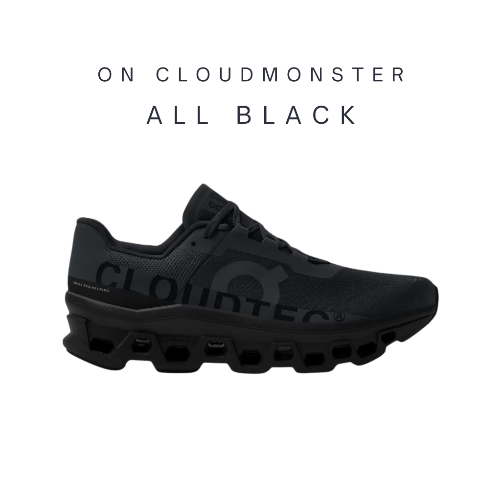 [พร้อมส่ง] On Running Cloud Monster Mens All black 61.99025