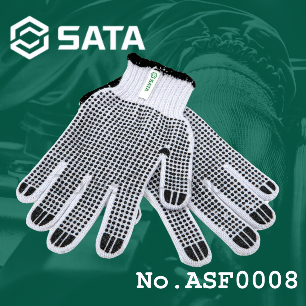 SATA ถุงมือกันลื่น PVC No.ASF0008