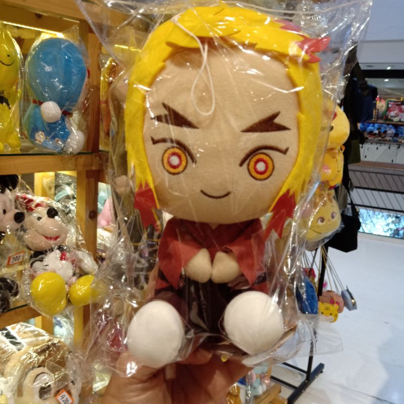 💥พร้อมส่ง ตุ๊กตาดาบพิฆาตอสูร เคียวจูโร่ Kyojuro 9นิ้วป้ายห้อยลิขสิทธิ์แท้ Rengoku Kimetsu no Yaiba-D