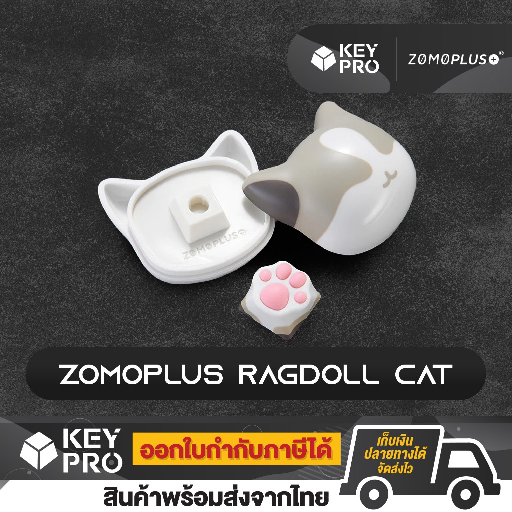 [ZM24] คีย์แคป ZOMOPLUS อุ้งเท้าแมว แร็กดอลล์ Ragdoll Cat ZOMO Artisan Keycap ปุ่มเรซิ่น ซิลิโคน Mechanical Ke