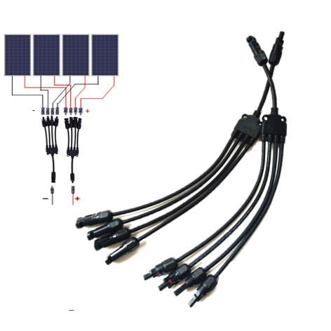 ข้อต่อขนานแผงโซล่าเซลล์ MC4 4ออก 1